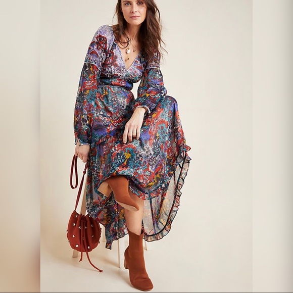 NWT Anthropologie by Maeve Annabella Maxi Dress